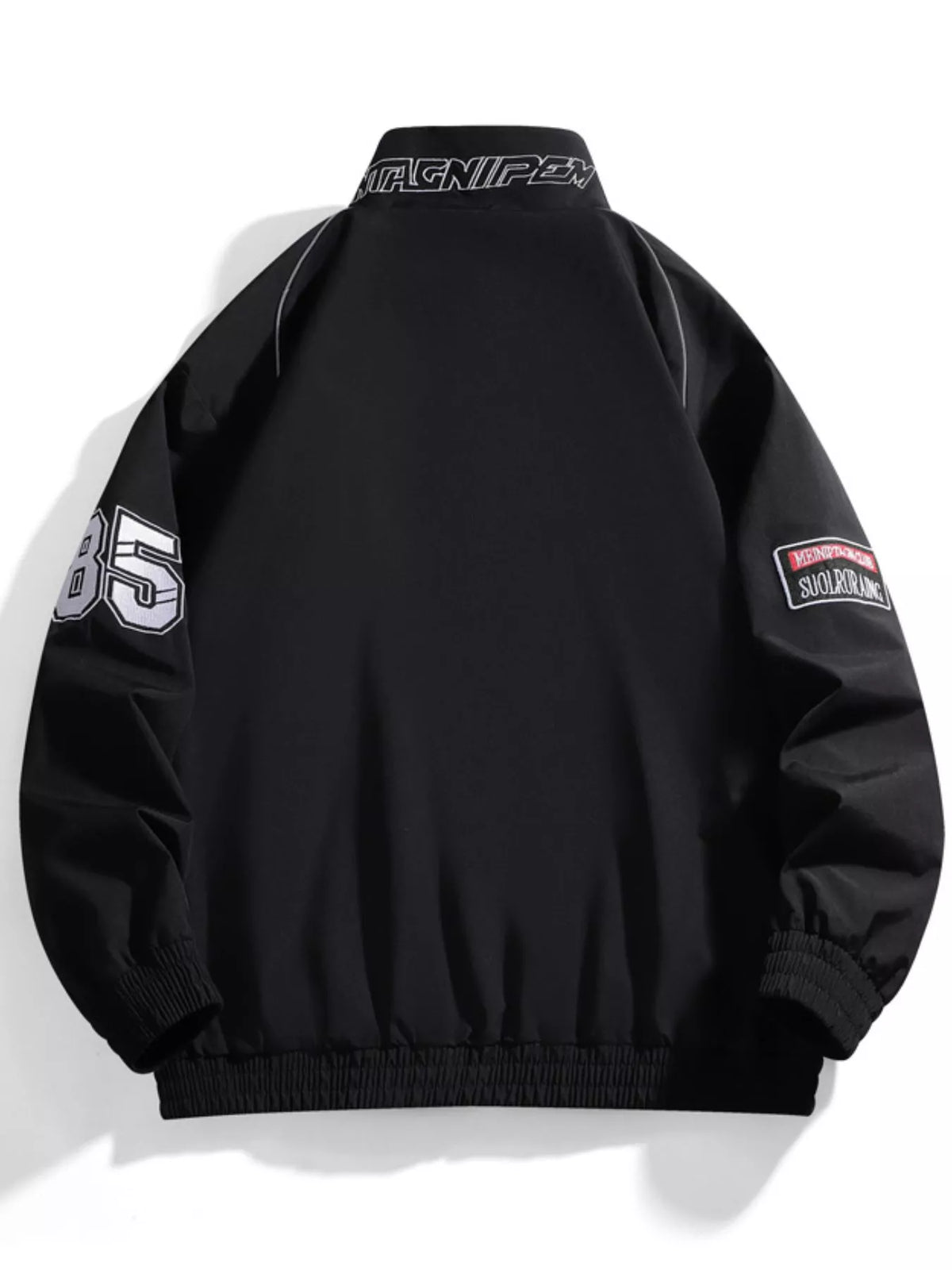 Men's Racing-Inspired Zip Up Bomber Jacket