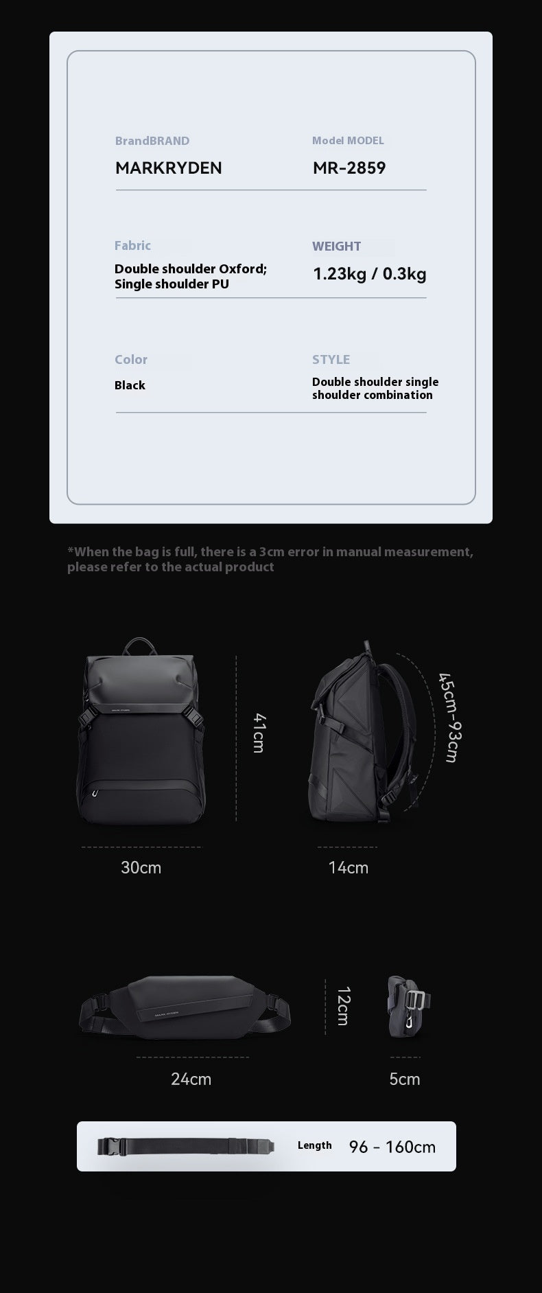 Men's Business Travel Computer Backpack
