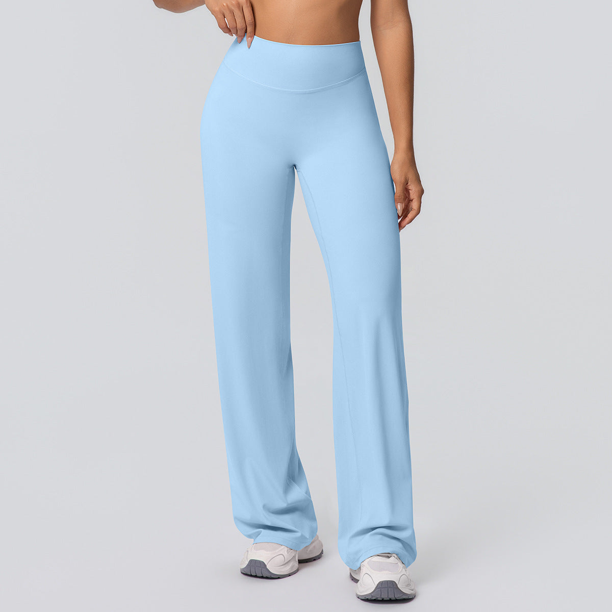 Casual High-waisted Loose-fit Solid-color Yoga Pants That Hug The Hips