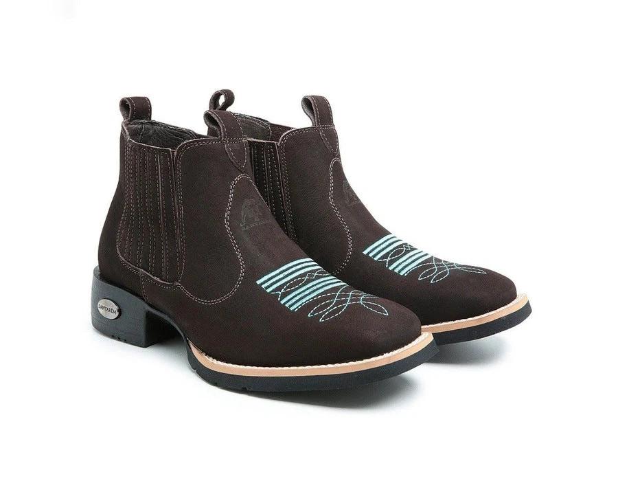 Men's Vintage Suede Flat Heel Round Toe Martin Boots