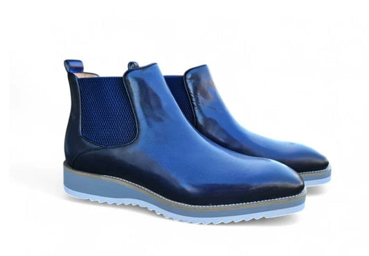 Maurice Boot Calfskin Shoes - Blue