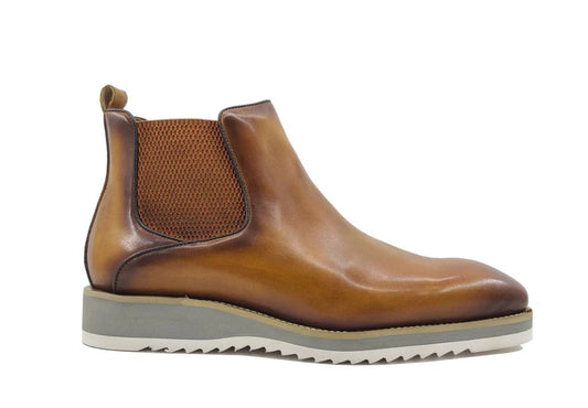 C&E Shoes Calfskin Boot - Cognac