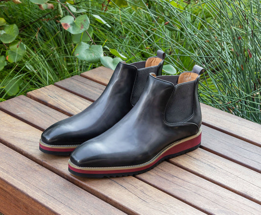 Maurice Calfskin Boot - Grey