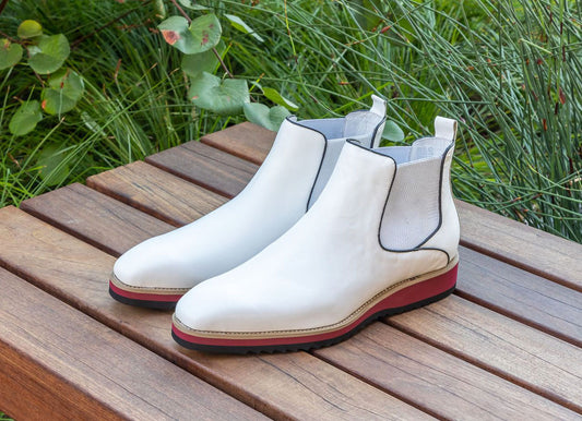 Maurice Calfskin Boot - White