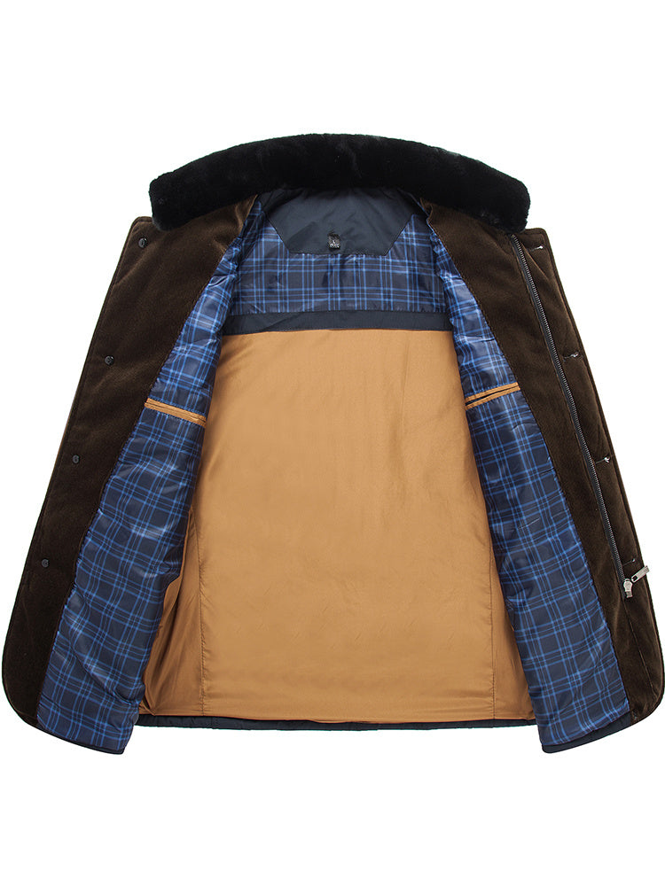 Chaqueta Acolchada para Hombre de Mediana Edad y Ancianos - Ropa de Invierno para Padre