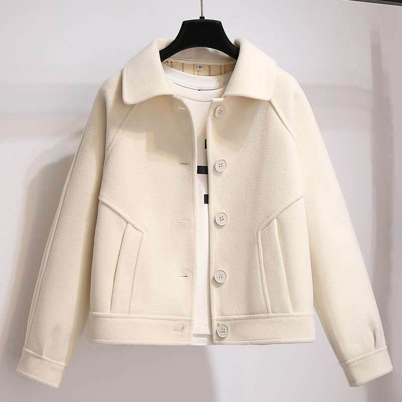 Women's Retro Fashion Short Loose Wool Coat