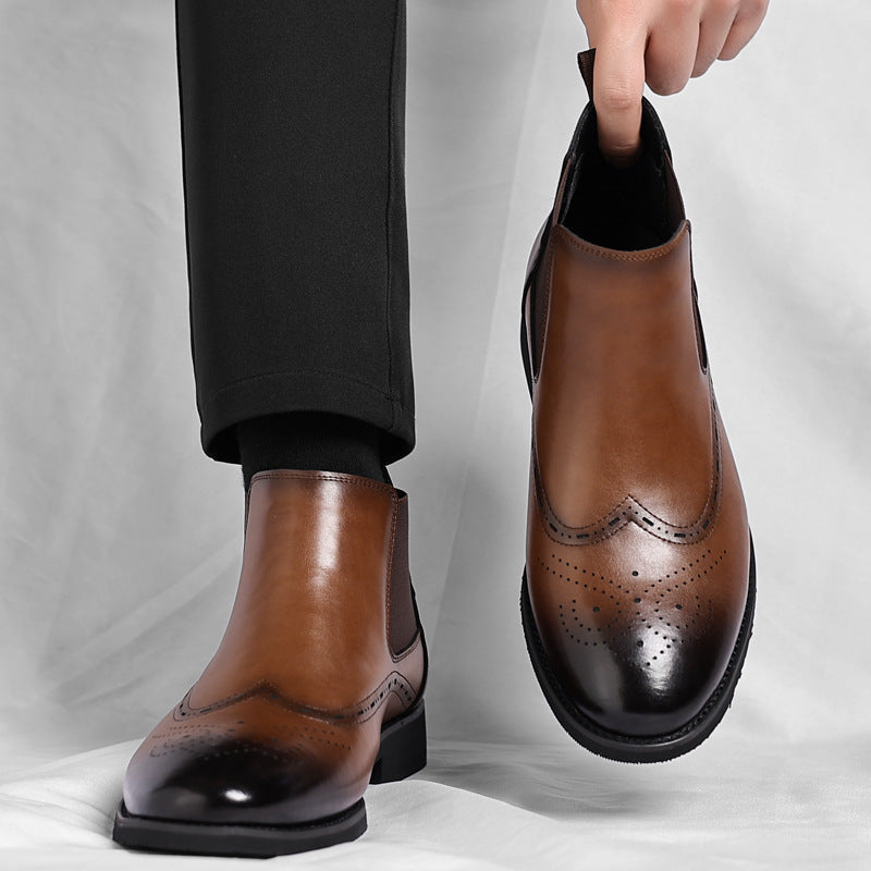 Fashion British Vintage Fleece-lined Boots For Men