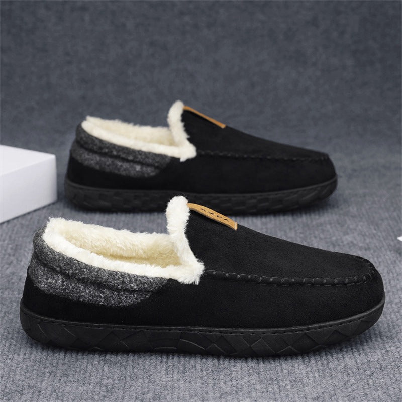 Men's Slip-On Fleece-Lined Snow Boots
