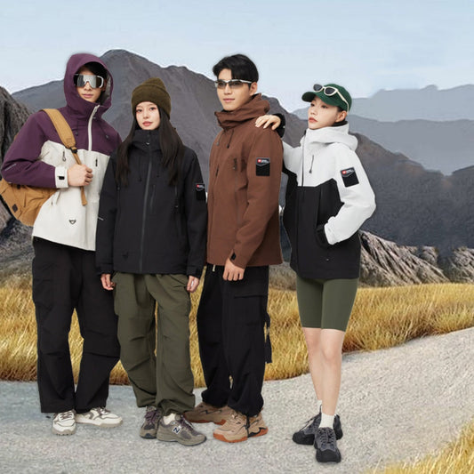 Chaqueta de pareja impermeable para montañismo, pesca y camping, ideal para el otoño y el invierno