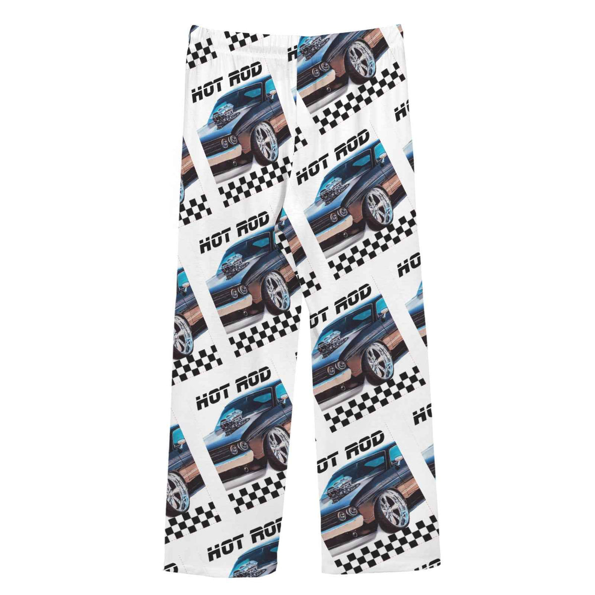 Hot Rod Muscle Car Men's Drawstring Pajama Trousers Without Pockets