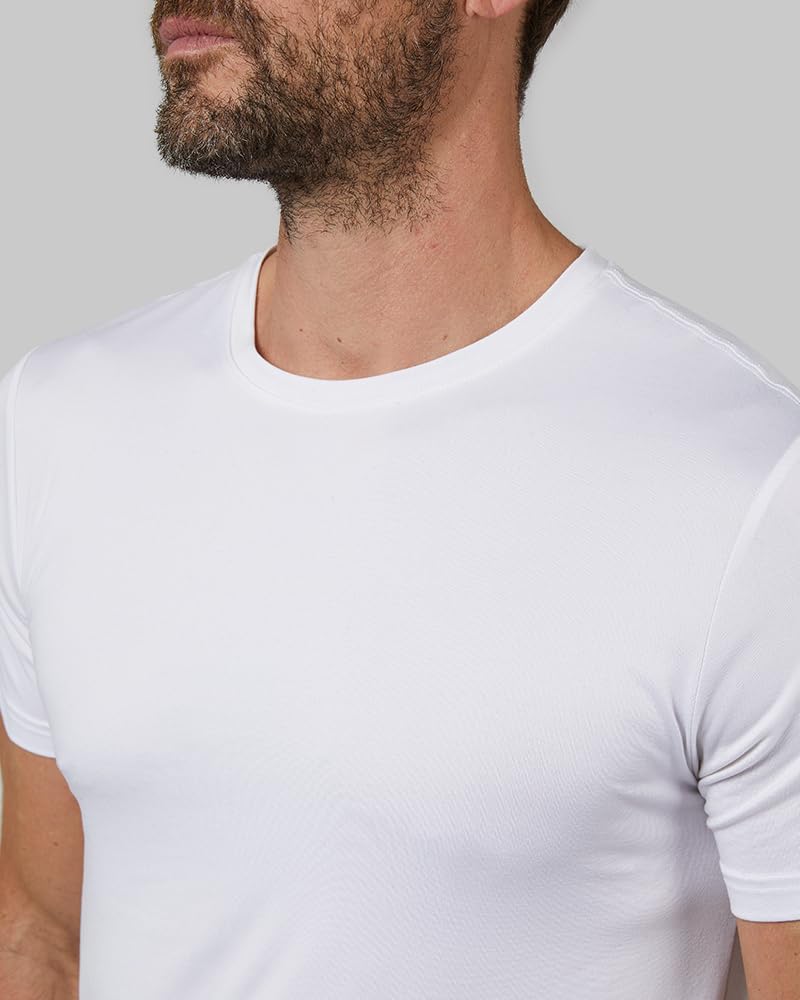 Camiseta de cuello redondo 32 Degrees para hombre, paquete de 4 | Antiolor | Secado rápido | Elástico en 4 direcciones