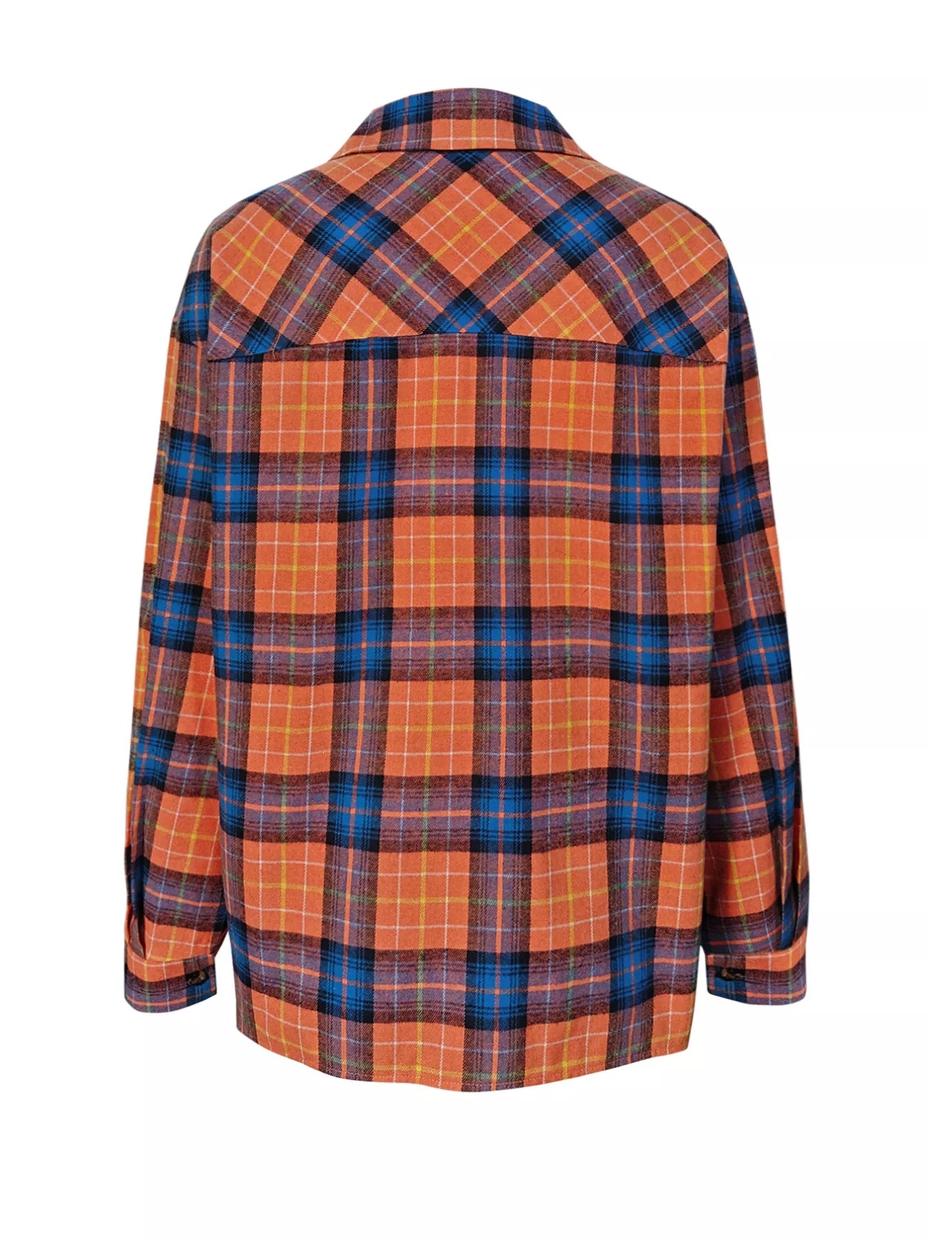Plaid Button-Up Long Sleeve Shirt