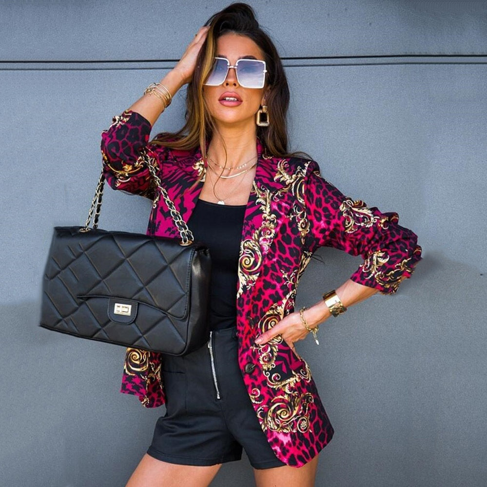 Fashionable Long-sleeve Printed Suit