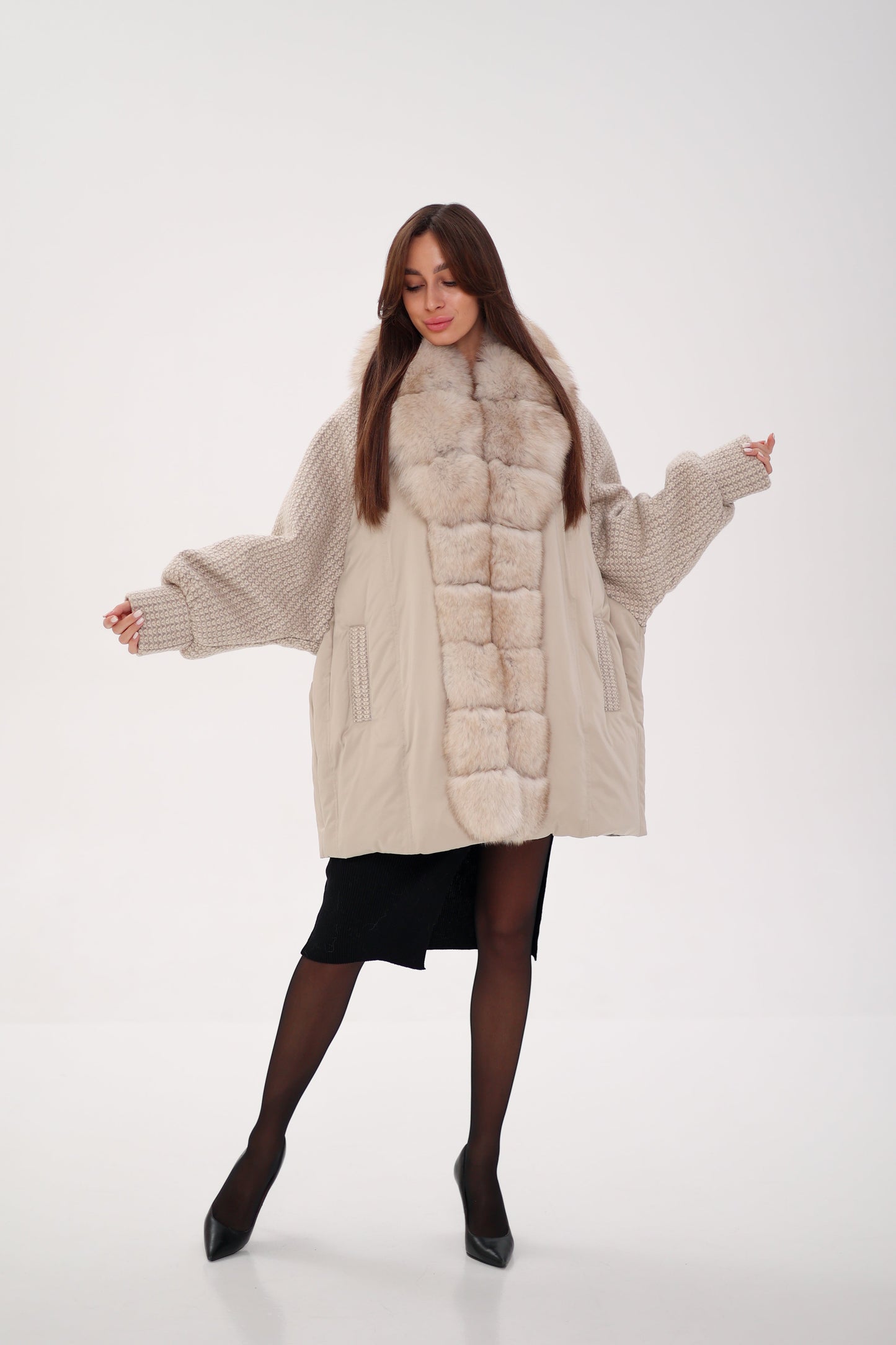 Abrigo de plumón Genuine Polar Fox Boucle
