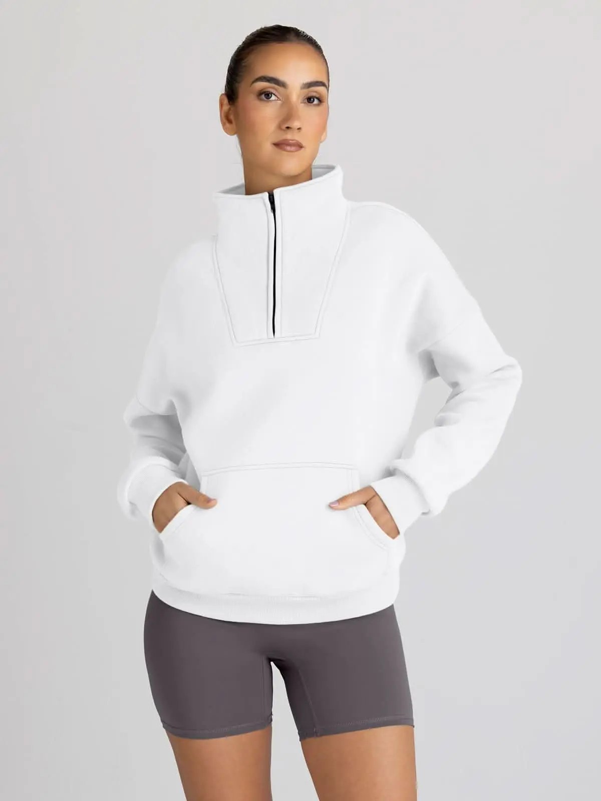 Love Salve Oversized Half Zip Sweatshirt — Cozy Fall Pullover