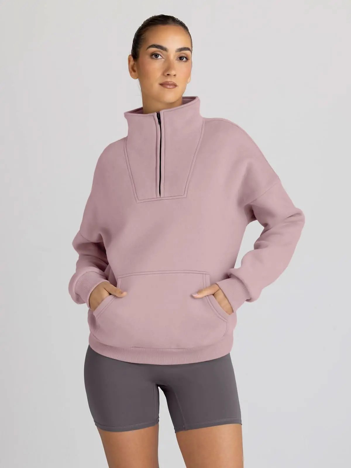 Love Salve Oversized Half Zip Sweatshirt — Cozy Fall Pullover
