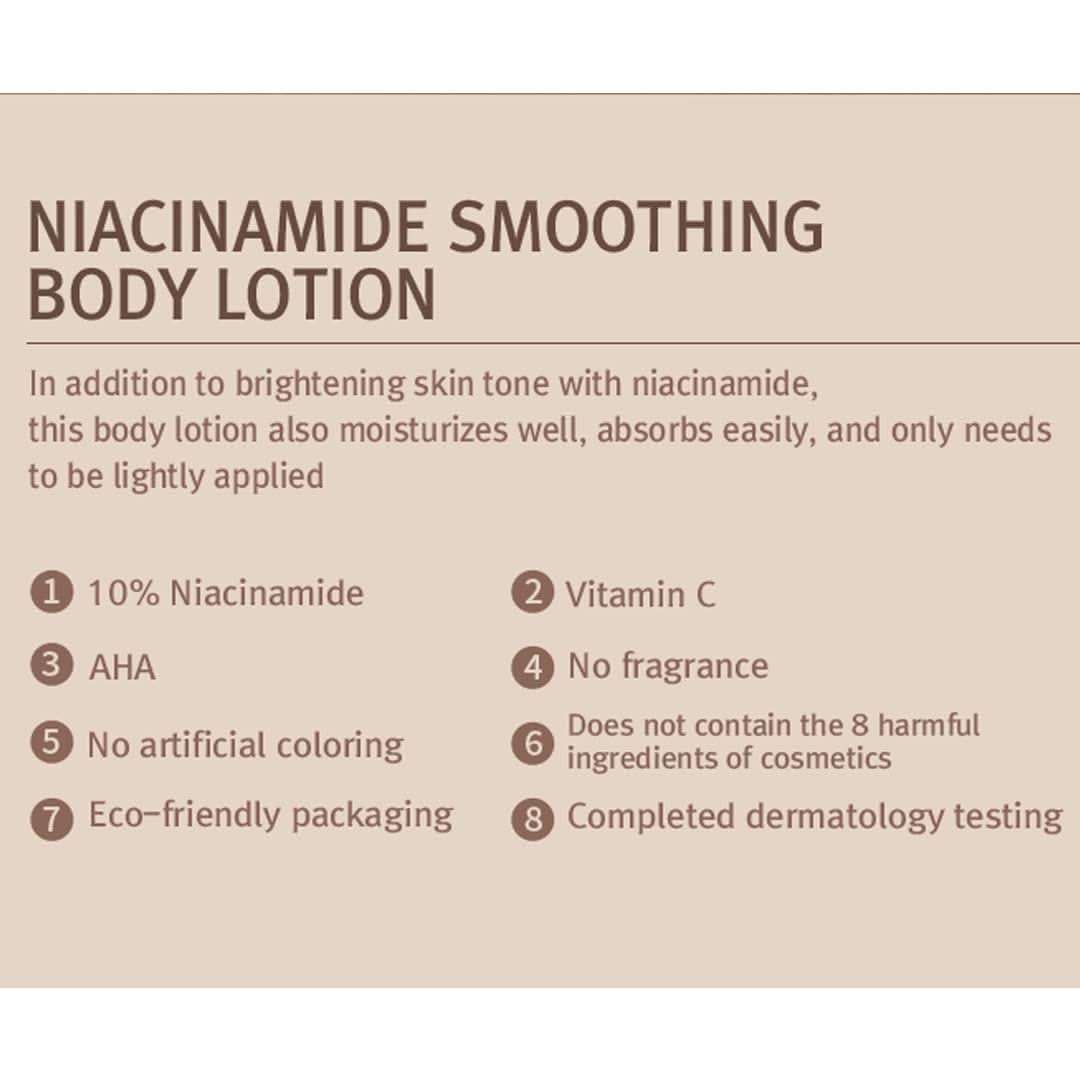 MIZON Niacinamide AHA Smoothing Body Lotion 10.14 oz