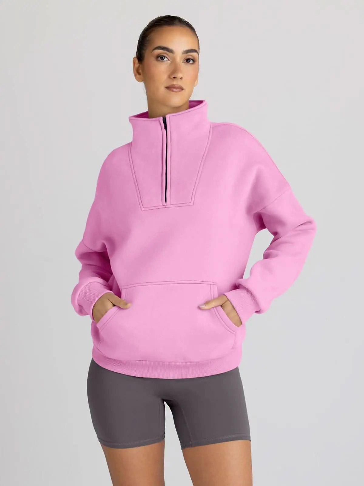 Love Salve Oversized Half Zip Sweatshirt — Cozy Fall Pullover