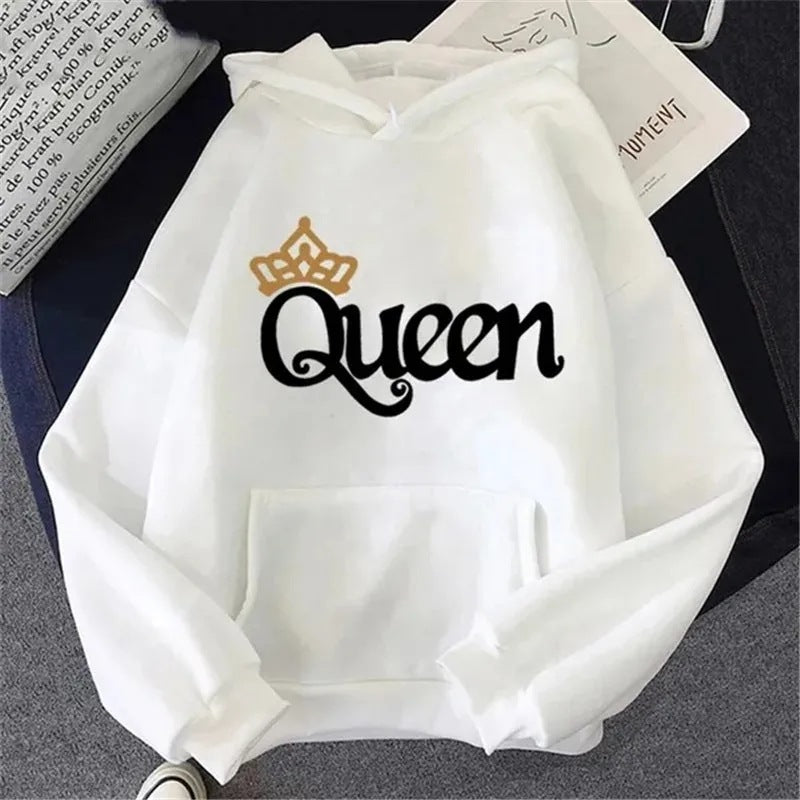 QUEEN Print Hoodies Fleece Hooded Sweatshir