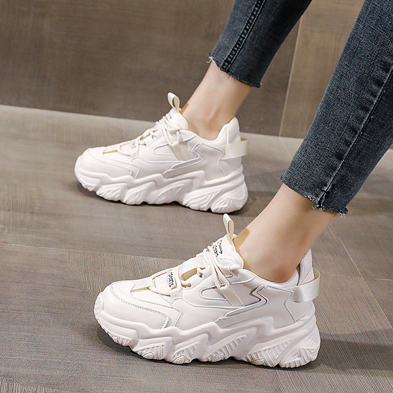 Versatile Platform Chunky Sole Sneakers For Women