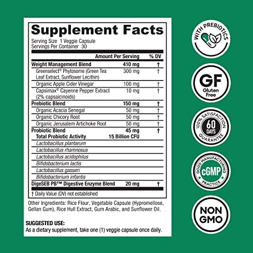 Physician's CHOICE Probiotics 60 Billion CFU - 10 Diverse Strains + Organic Prebiotic - Digestive & Gut Health - Supports Occasional Constipation, Diarrhea, Gas & Bloating - Probiotics For Women & Men