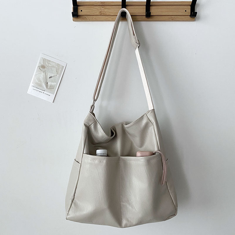 Women's Large Capacity Textured Messenger Bag
