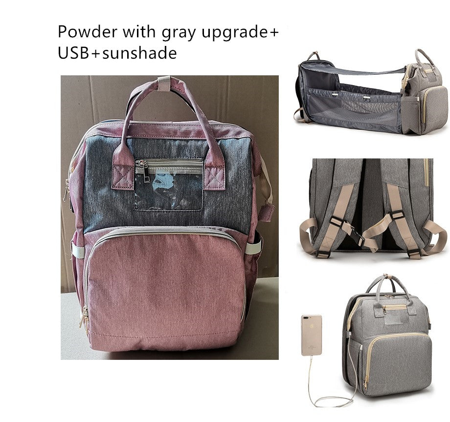 USB Charging Mommy Bed Backpack