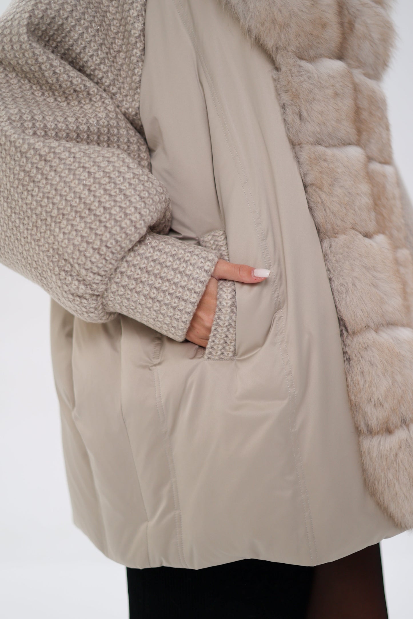 Abrigo de plumón Genuine Polar Fox Boucle