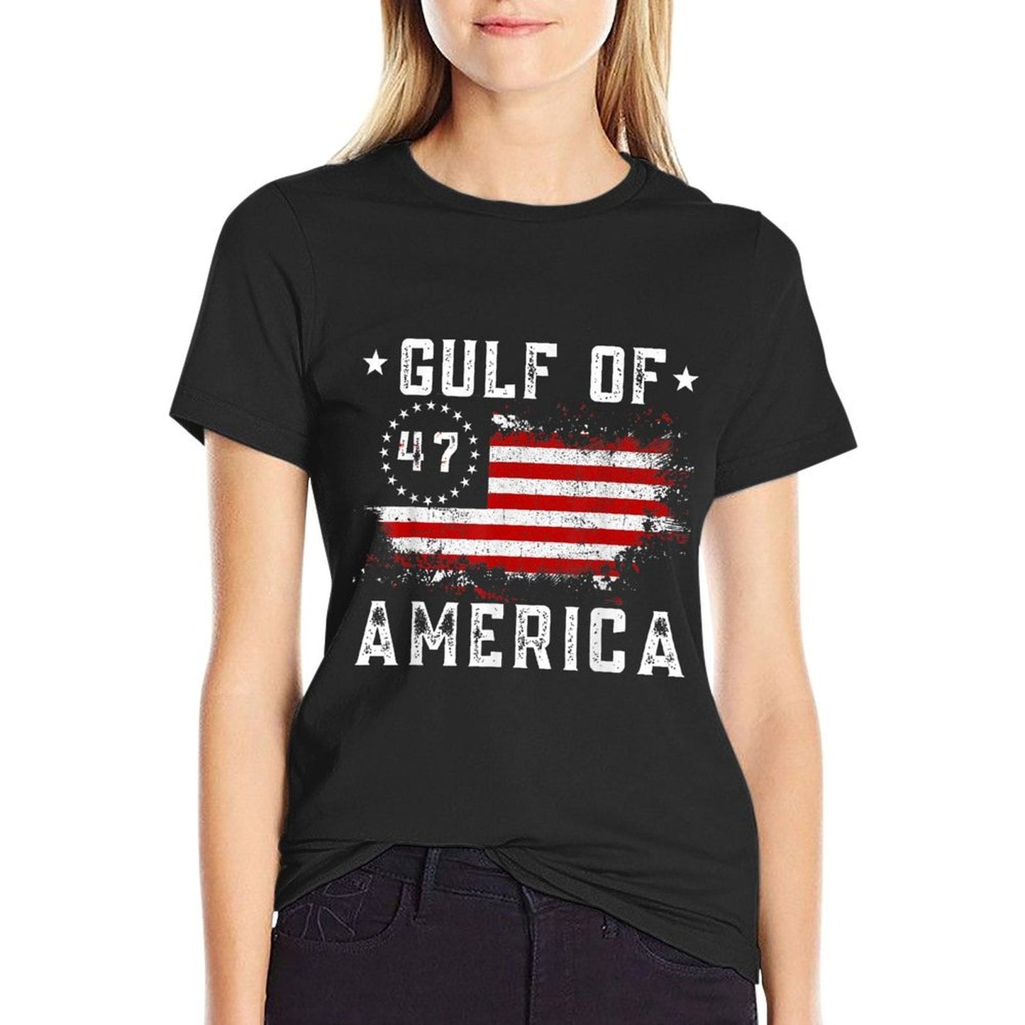 Gulf Of USA America Funny USA Flag for Men Women Vintage-inspired T-Shirt