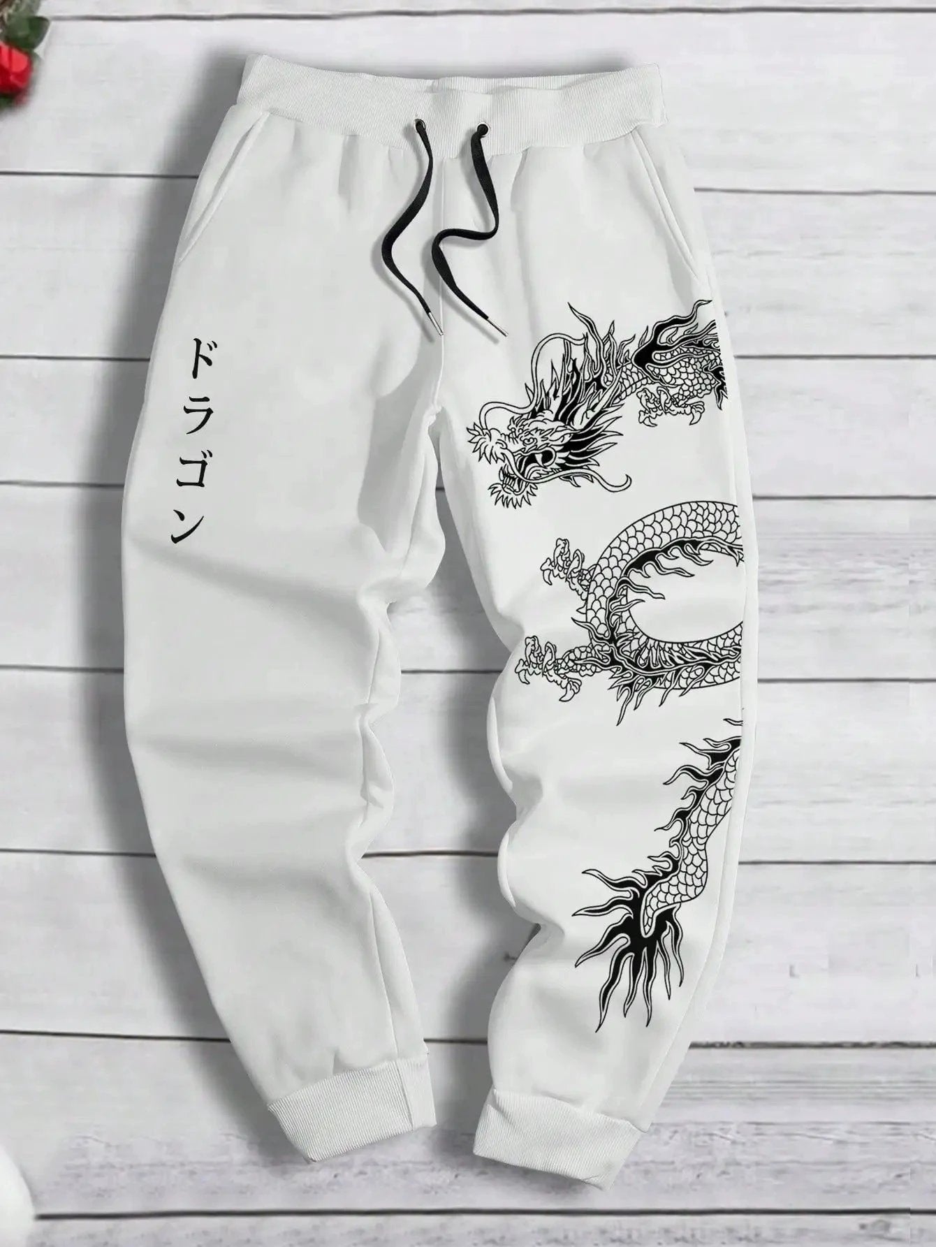 Men's Printed Loose Lace-up Sweatpants