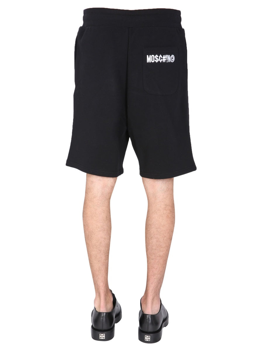 Moschino Men Bermuda With Logo Embroidered
