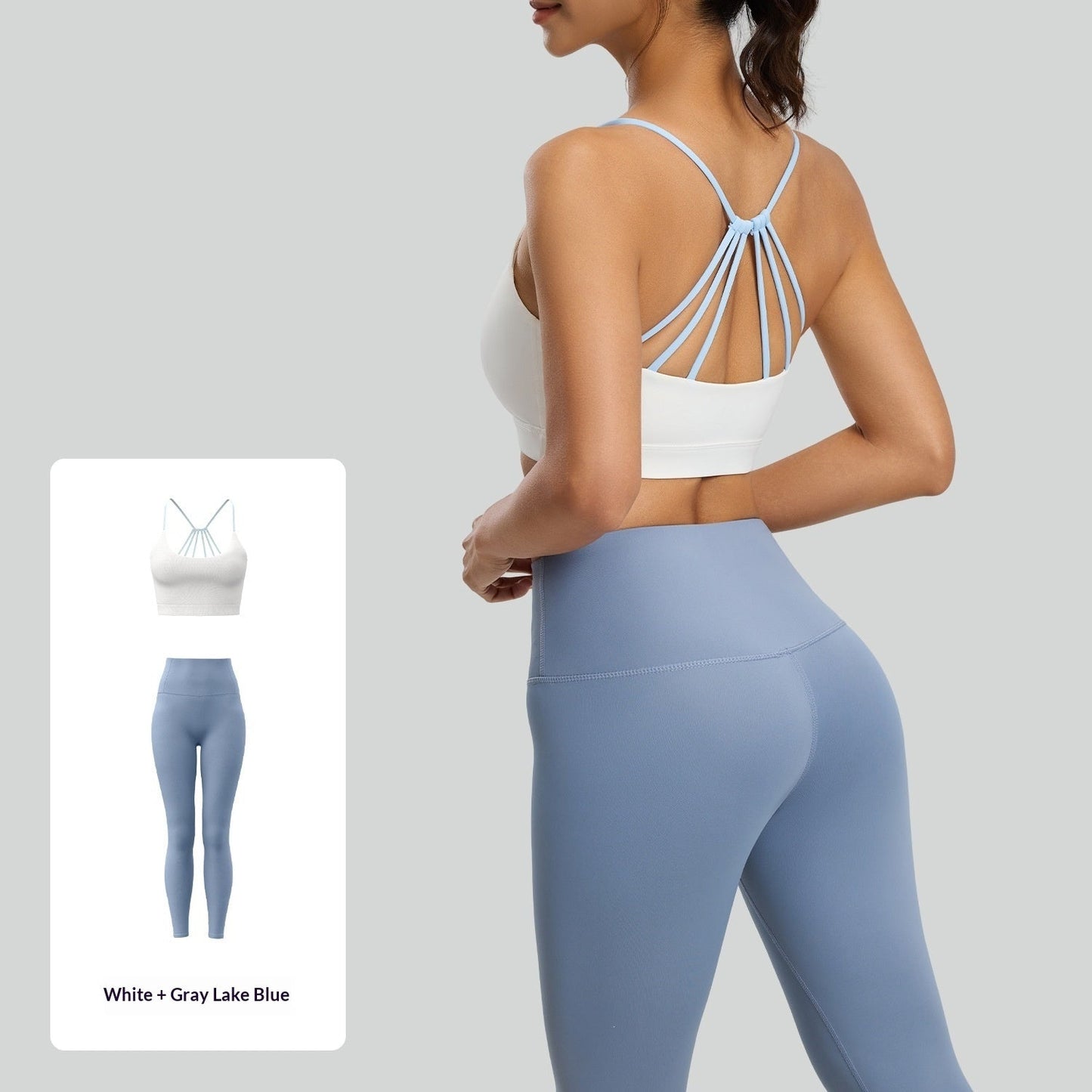 Womens Color-Block Yoga Set For A Beautiful Back