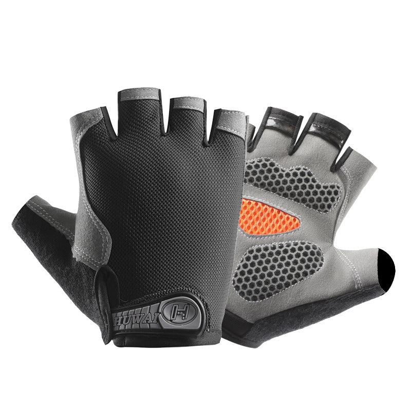 Half Finger Gloves Men's Outdoor Fitness Sports Thin Breathable Non-slip Wear-resistant Mountaineering Rock Climbing Exhibit Finger Gloves For Women