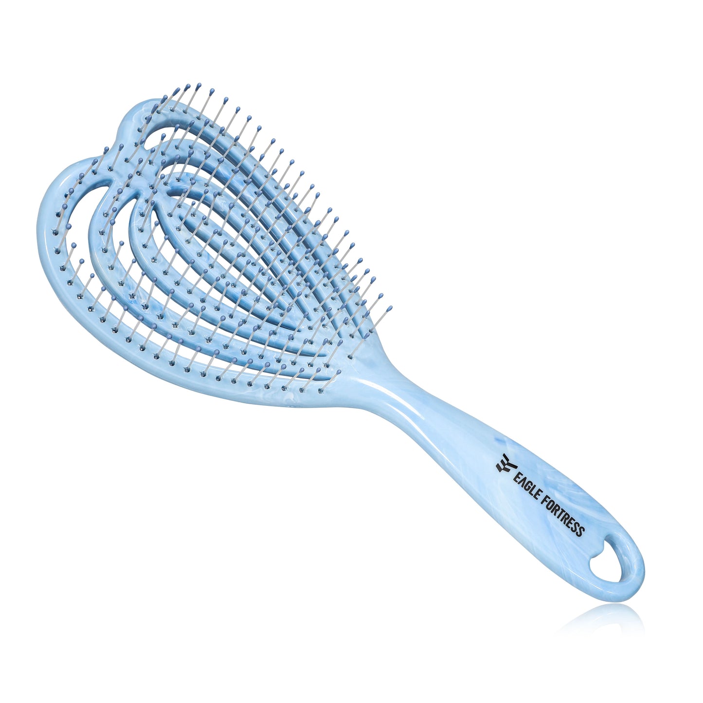 Eagle Fortress Curved Vented Hair Brush Blue