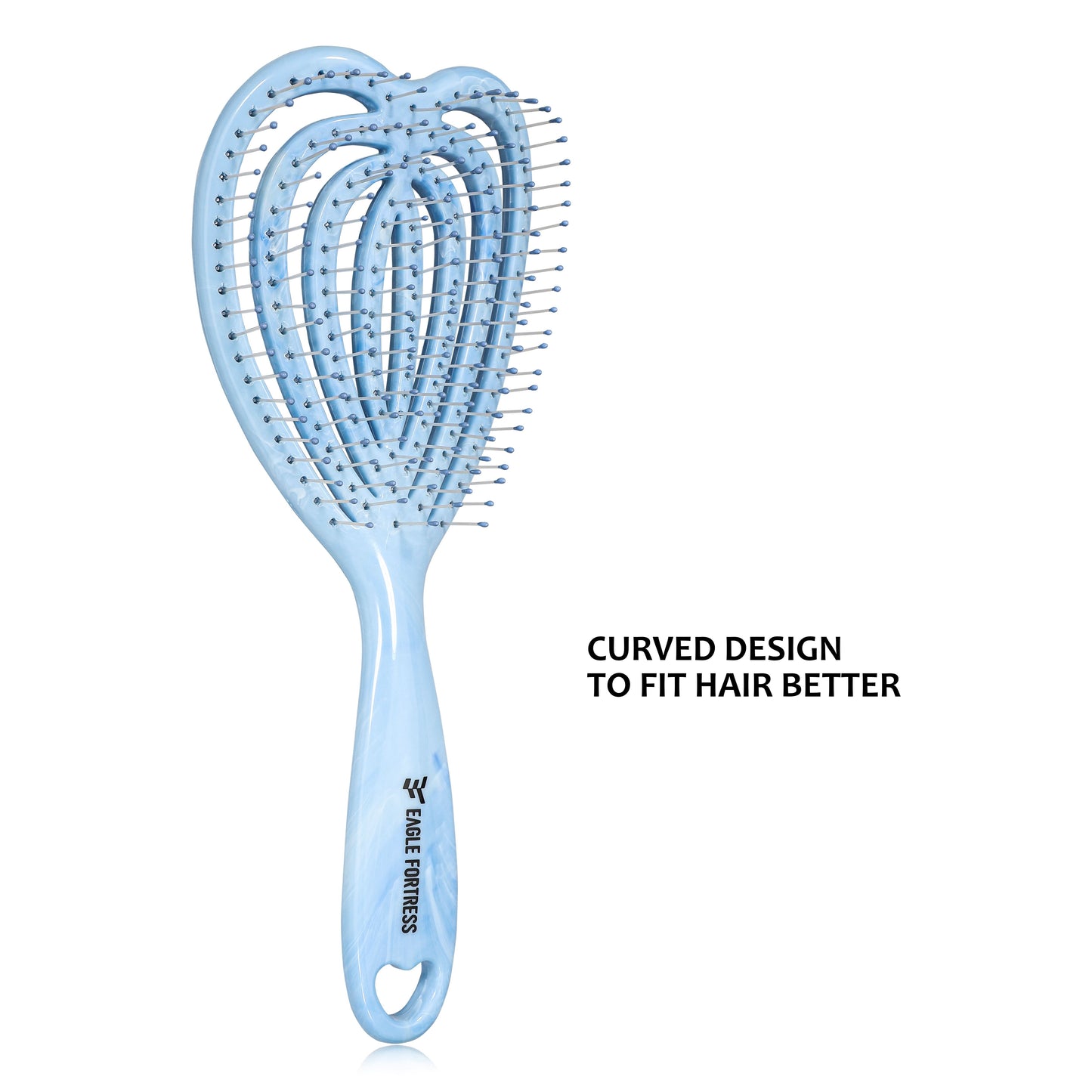 Eagle Fortress Curved Vented Hair Brush Blue