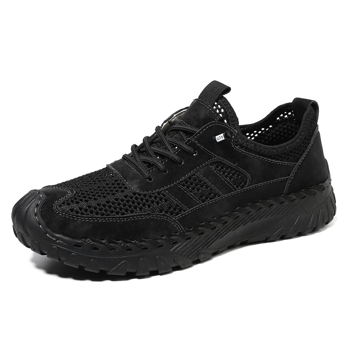 Men's Sewed Cowhide Mesh Flats