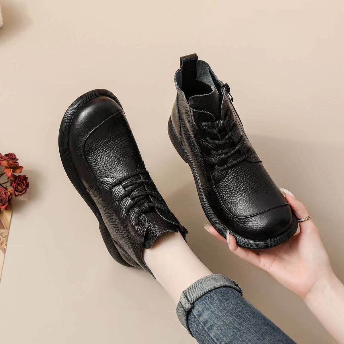 Women's Vintage Leather Dr Martens Boots