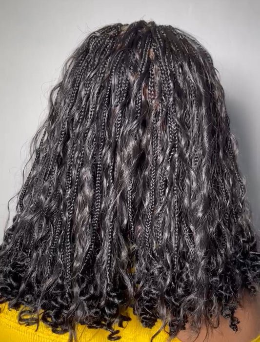 Rizos cortos de cabello humano estilo boho