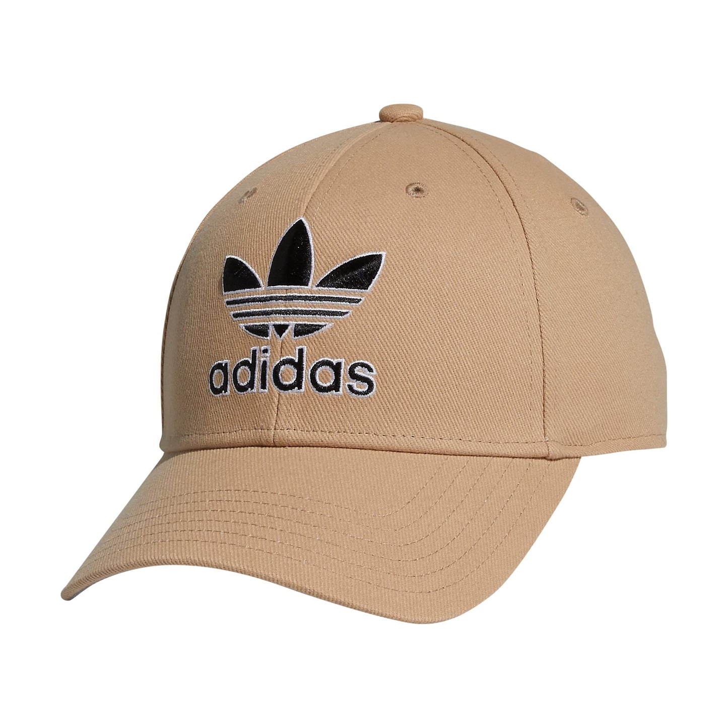 adidas Originals Mens Icon 2.0 Structured Precurve Snapback Cap Magic Beige/Black/White One Size