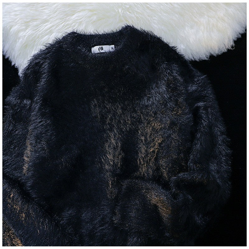 Warm Crew-neck Knit Sweater Womens New Winter Style