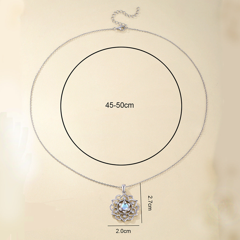 S925 Lotus Pendant Clavicle Chain