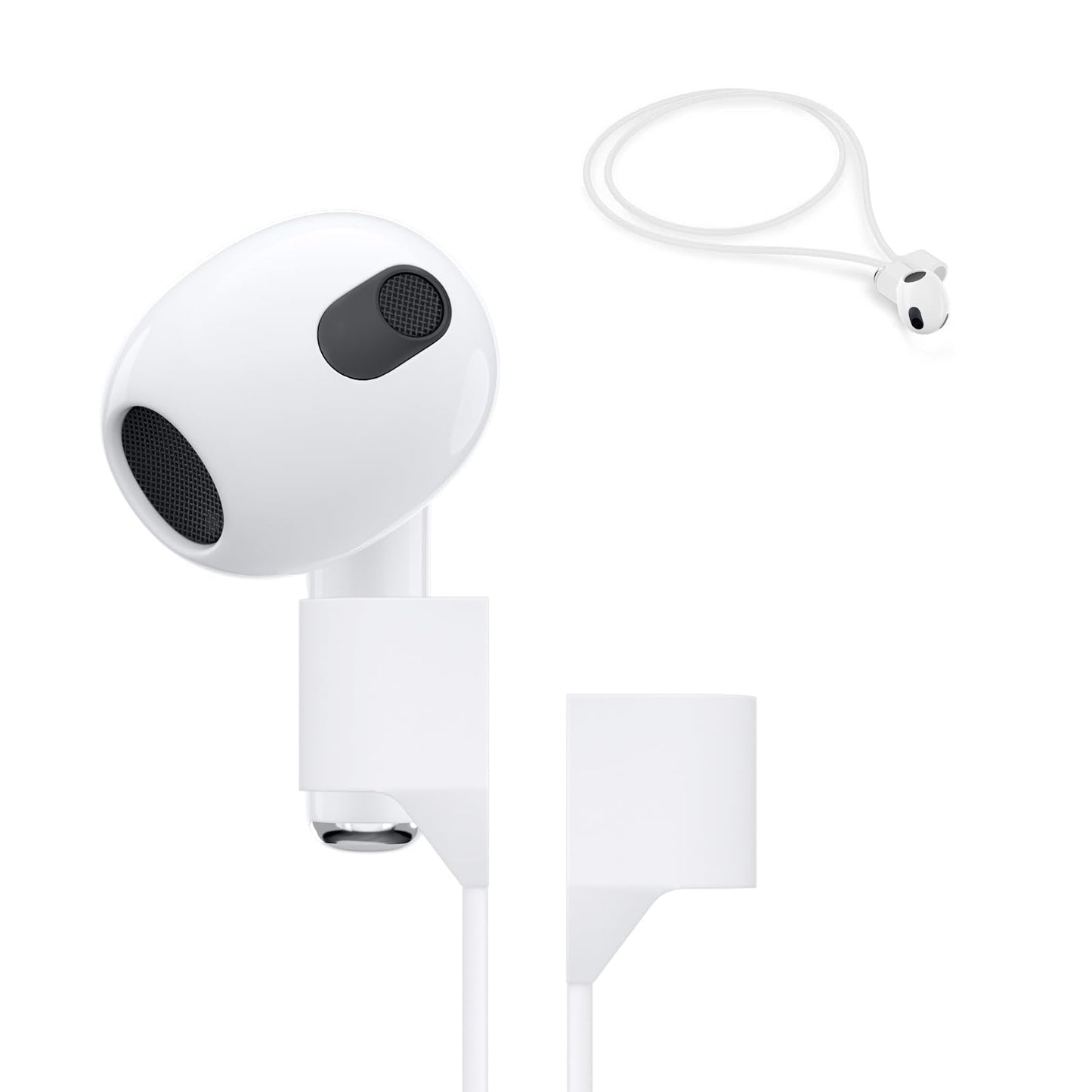 Single Replacement Right Earbud for AirPod 3rd Gen Only Compatible with AirPods 3rd Generation Mode A2565 Left Ear Side Wireless Earbud with a Complimentary Magnetic Lanyard - R Side