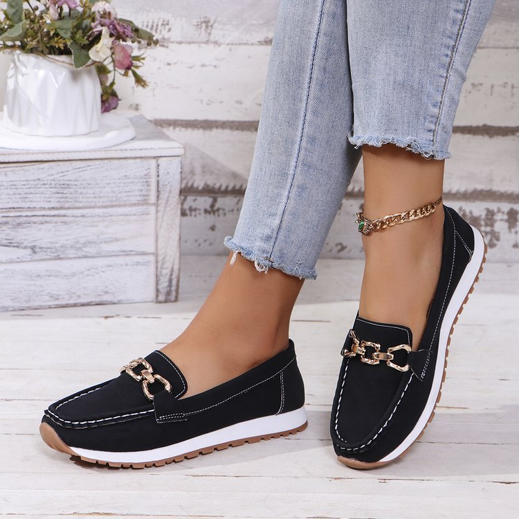 Women's Round-Toe Slip-on Platform Casual Shoes