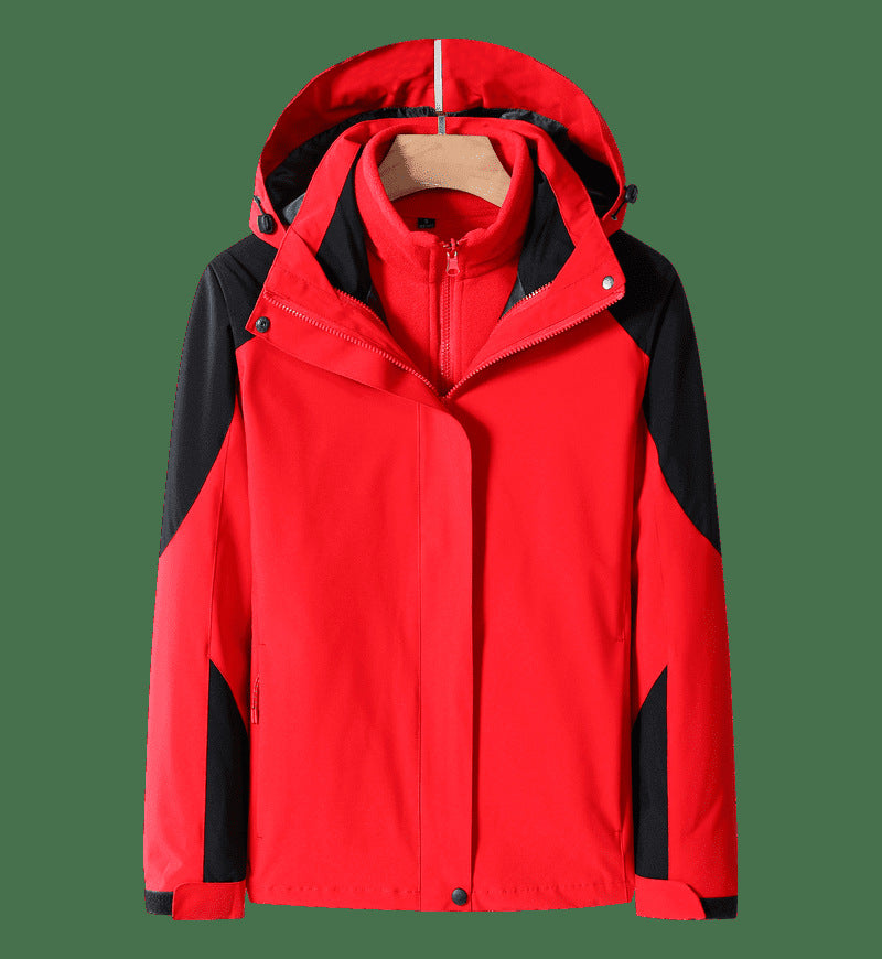 Three-in-one Shell Jacket Removable Thermal Waterproof Work Clothes