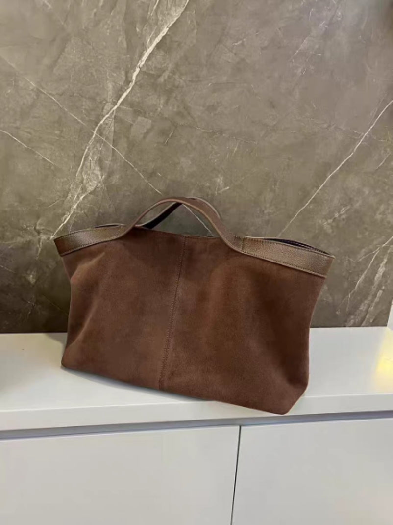 Matte Leather Simple Tote Bag Travel Bag
