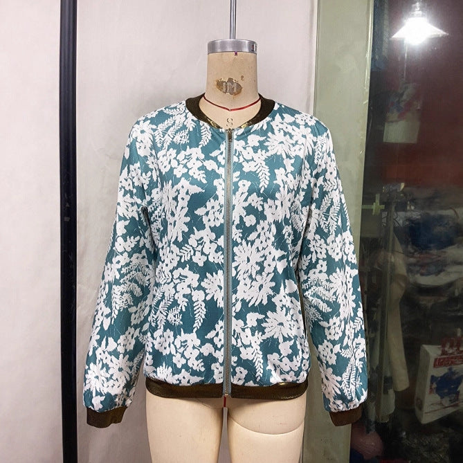 Chaqueta informal Entallada Cremallera Estampada Vea la tabla de tallas en "más detalles"