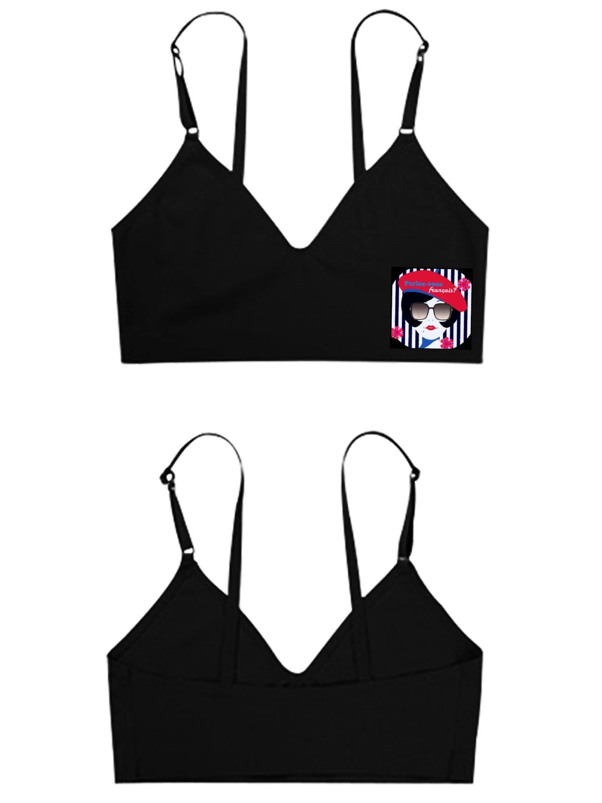 Parlez-vous Francais? French Girl Seamless Bra for Women (Front Printing)