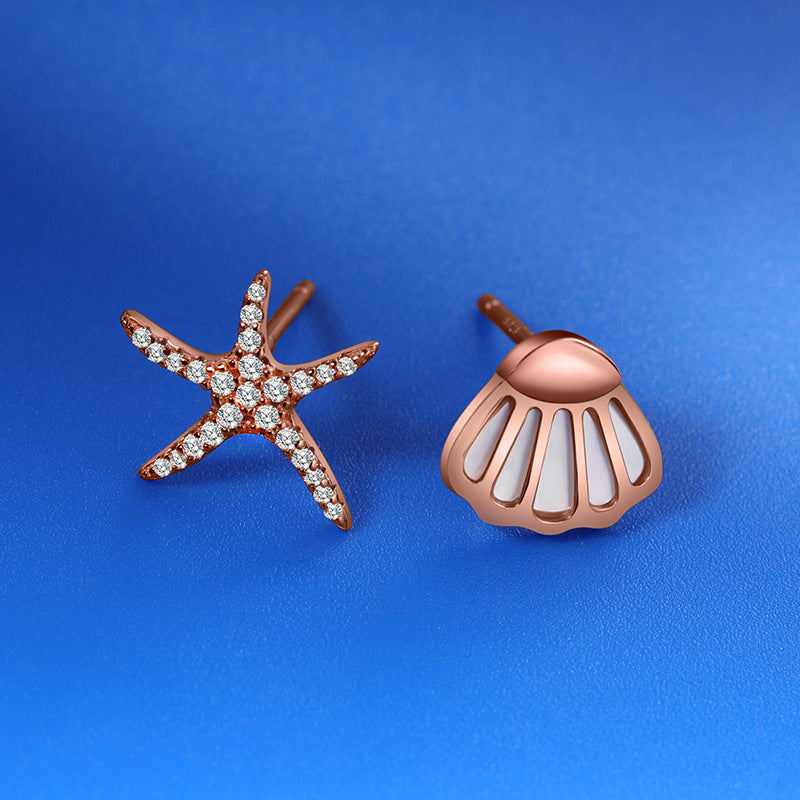 s925 sterling silver shell earrings women