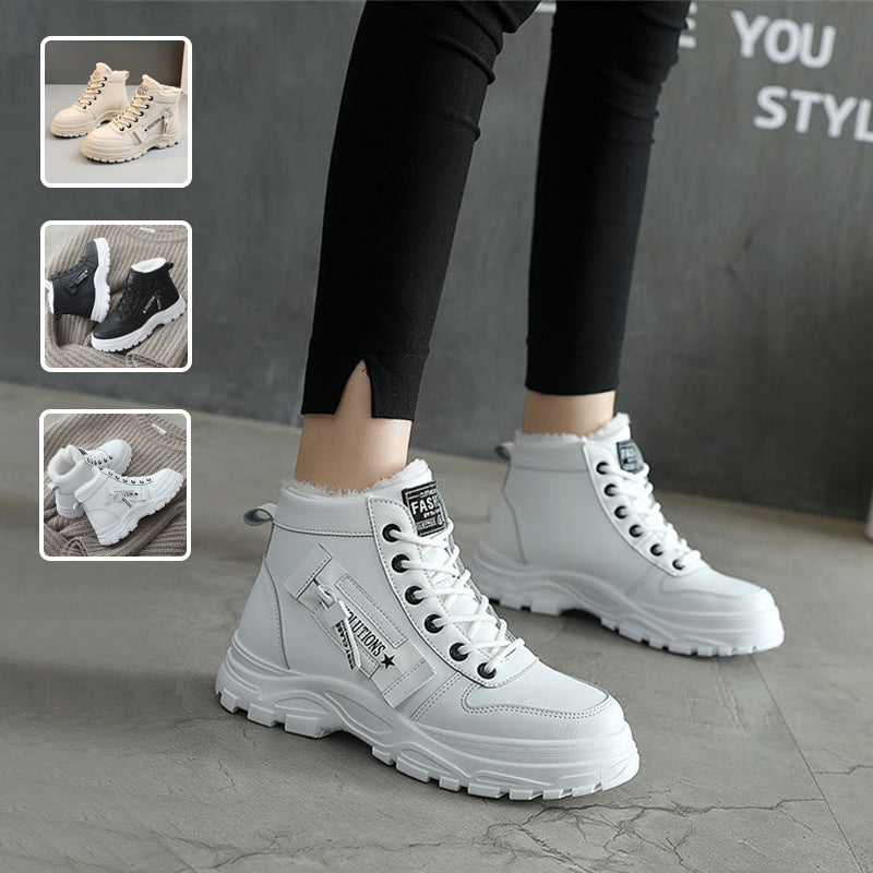 Women's Fleece Lace-up Boots