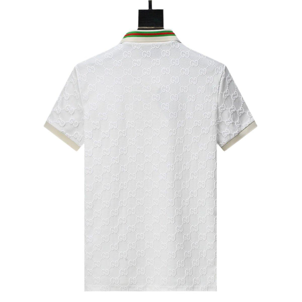 Gucci White T-shirt with a collar